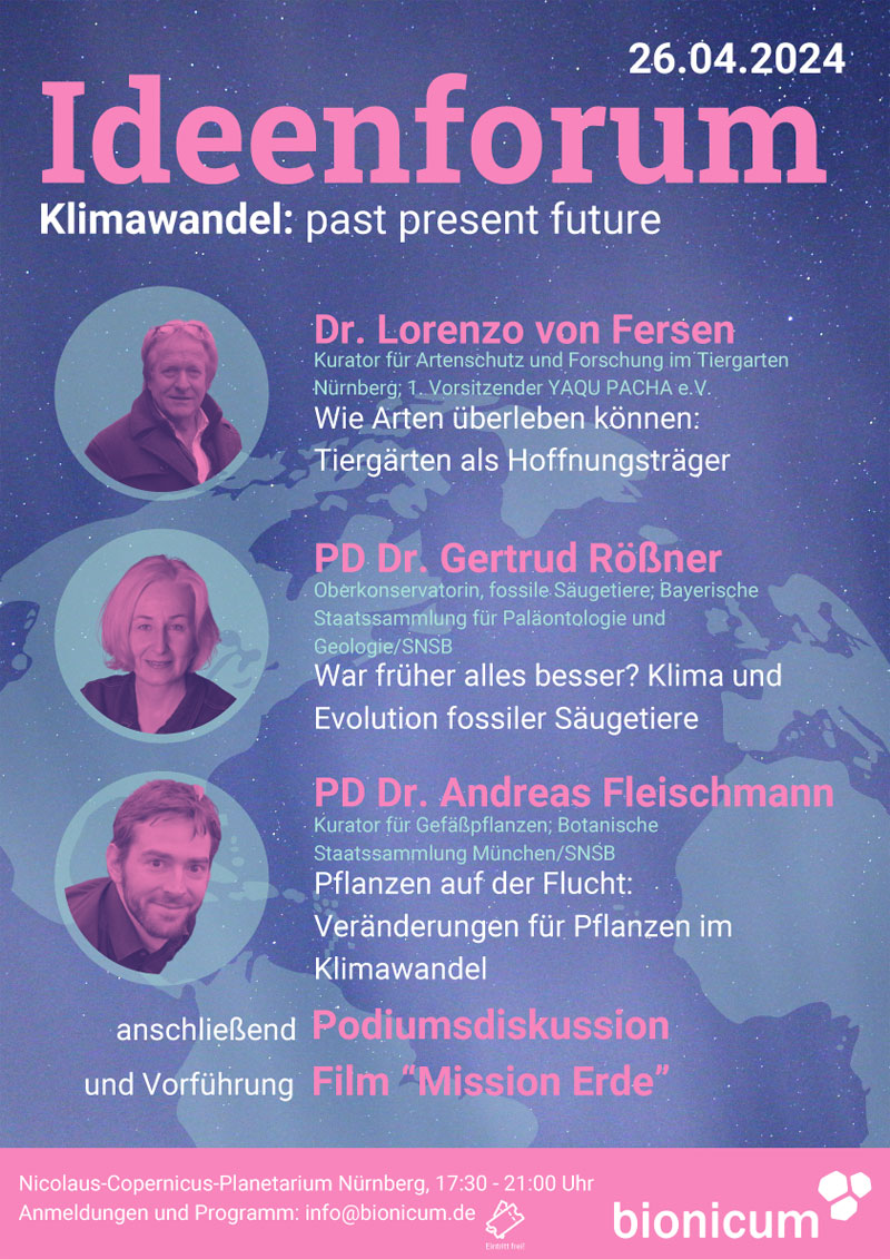 ideenforum Nuremberg mudanças climáticas passado presente futuro Planetário
