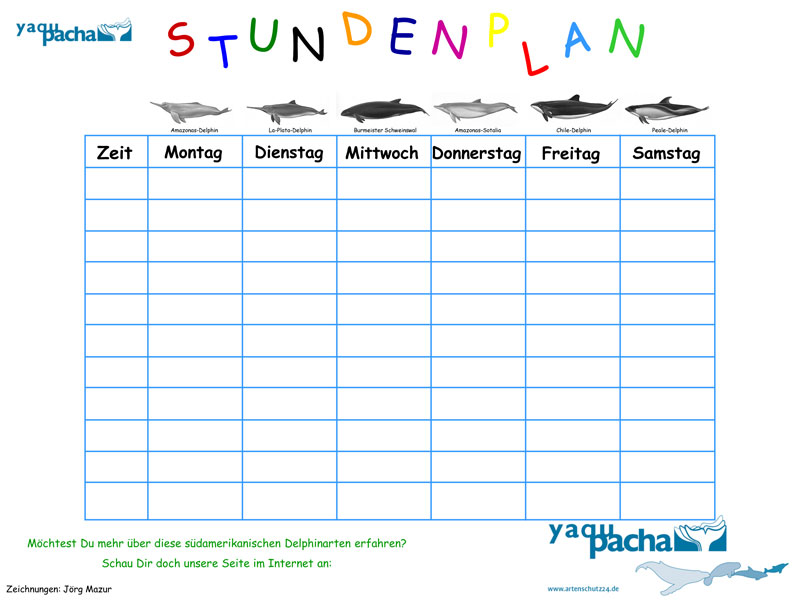 children's timetable yaqu pacha