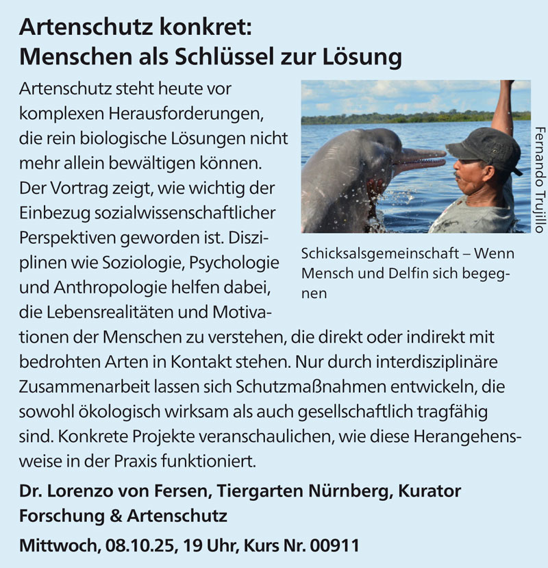 vortrag lorenzo von fersen artenschutz menschen als schlüssel zur lösung