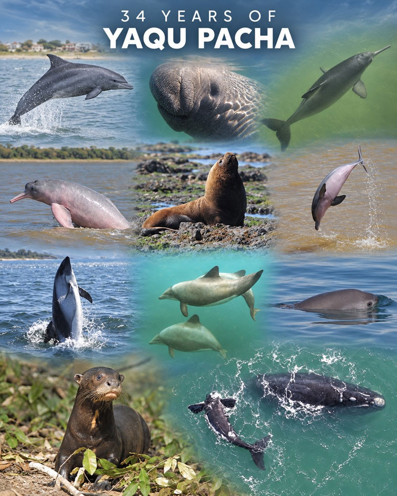 34 años de Yaqu Pacha: conservación de especies en América Latina y mamíferos acuáticos